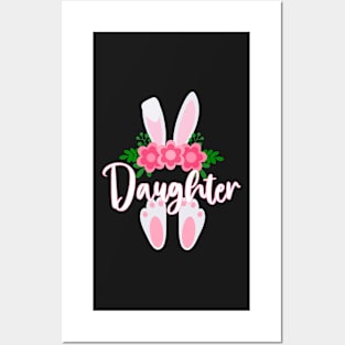 EASTER DAUGHTER BUNNY FOR HER - MATCHING EASTER SHIRTS FOR WHOLE FAMILY Posters and Art